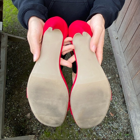 Red Strappy Heels Wmns sz 10 - Picture 4 of 5